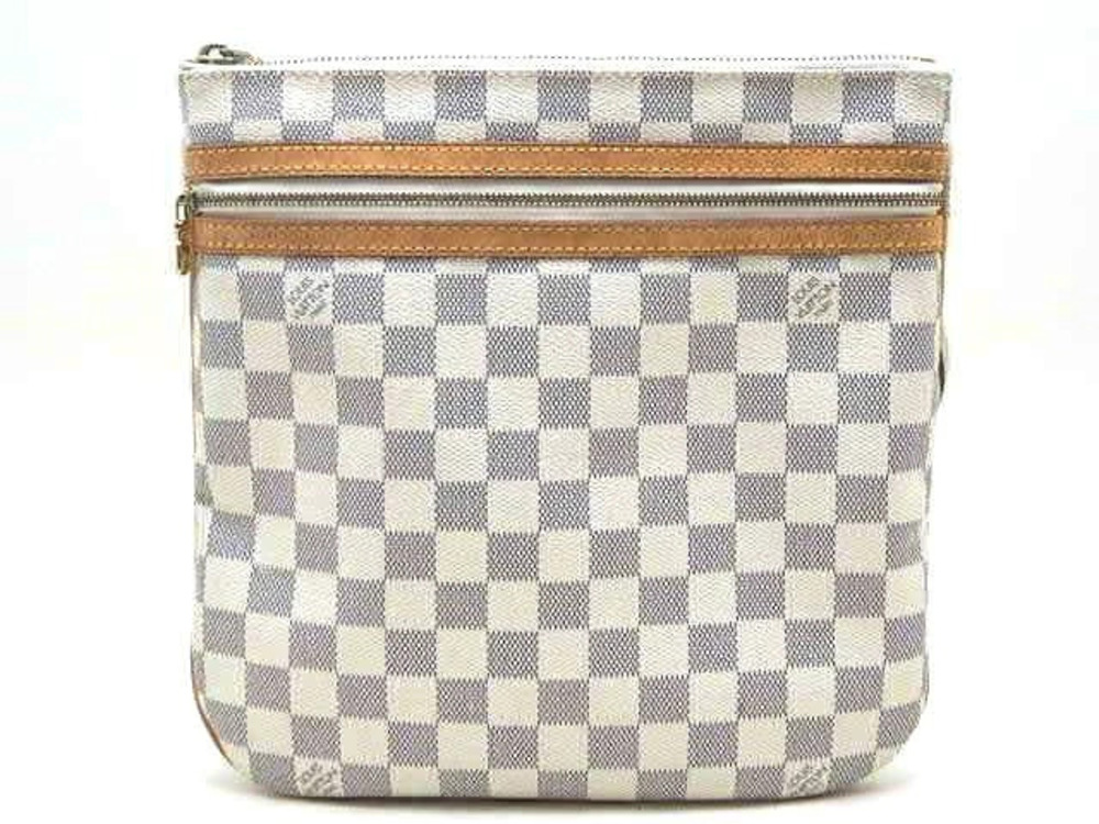 LOUIS VUITTON Bag Pochette Bosphore Shoulder Damier Azur White